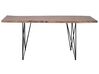 Stół do jadalni akacjowy 200 x 100 cm ciemne drewno z czarnym MUMBAI_740714