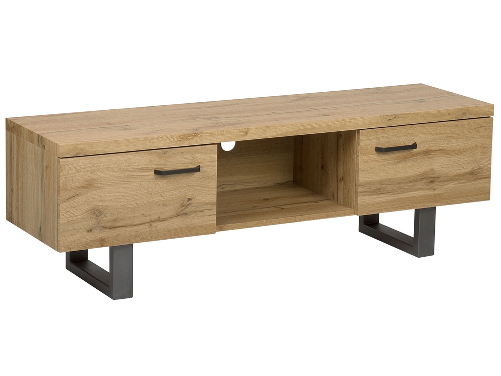 TV Stand Light Wood TIMBER Beliani