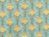 Cotton Cushion Flower Pattern 45 x 45 cm Blue and Yellow WAKEGI_838892