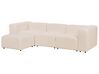 3 Seater Modular Boucle Sofa with Ottoman Beige FALSTERBO_914997