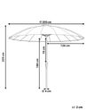 Parasol ogrodowy ⌀ 255 cm szary BAIA_829162