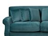 3-istuttava sohva samettinen sinivihreä EIKE_733460