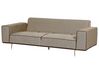2.5 Seater Linen Sofa Light Brown OSELO_891922
