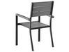 Table 4 chaises en aluminium gris PRATO_741556