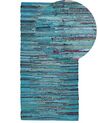 Alfombra de algodón azul turquesa 80 x 150 cm MERSIN_482029