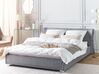 Čalúnená vodná posteľ 160 x 200 cm sivá PARIS_103297