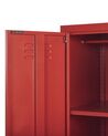 2 Door Metal Storage Cabinet Red VARNA_870375