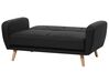 2 Seater Fabric Sofa Bed Black FLORLI_704099