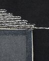 Teppich Baumwolle 140 x 200 cm schwarz / weiß geometrisches Muster Kurzflor BATHINDA_817030