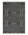 Vloerkleed katoen zwart/wit 140 x 200 cm KHENIFRA_848782