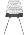 Zestaw 2 krzeseł do jadalni metalowy srebrny BEATTY_868479