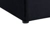 Fekete bársony franciaágy ládával 140 x 200 cm NOYERS_834551