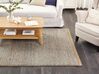 Vlněný koberec 140 x 150 cm šedý/hnědý BANOO_845609