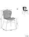 Conjunto de 2 sillas de comedor de ratán beige/natural/negro ELFROS_805378
