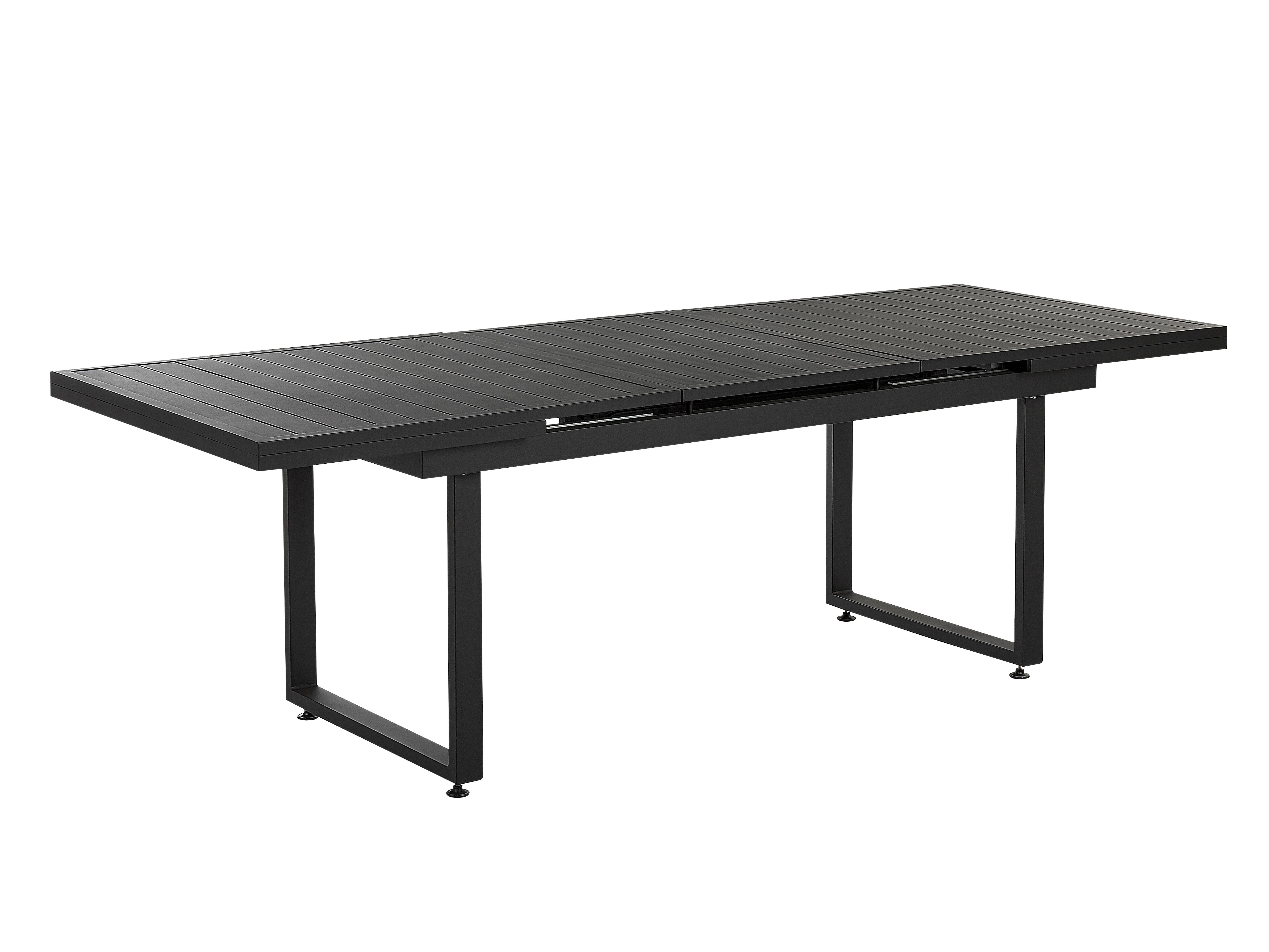 240 90 Aluminium / Gartentisch VALCANETTO schwarz ausziehbar 180 cm x