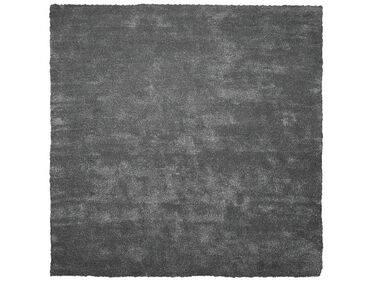 Vloerkleed polyester donkergrijs 200 x 200 cm DEMRE