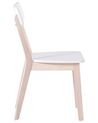 Conjunto de 2 sillas de comedor blanco/madera clara SANTOS_696482