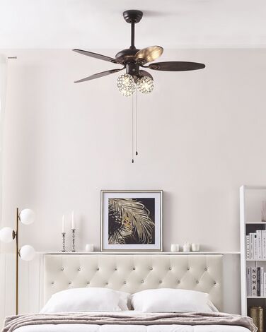 Ceiling Fan with Light Brown HEILONG