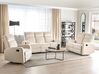 Set di divani 6 posti reclinabili manualmente velluto bianco crema VERDAL_904809