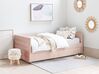 Tagesbett Samtstoff pastellrosa mit Bettkasten 90 x 200 cm MARRAY_870818