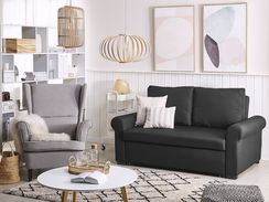 2-istuttava vuodesohva kankainen musta SILDA 2-istuttava vuodesohva kankainen musta SILDA