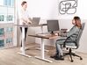 Electric Adjustable Standing Desk 160 x 72 cm Dark Wood and White DESTINES_899358