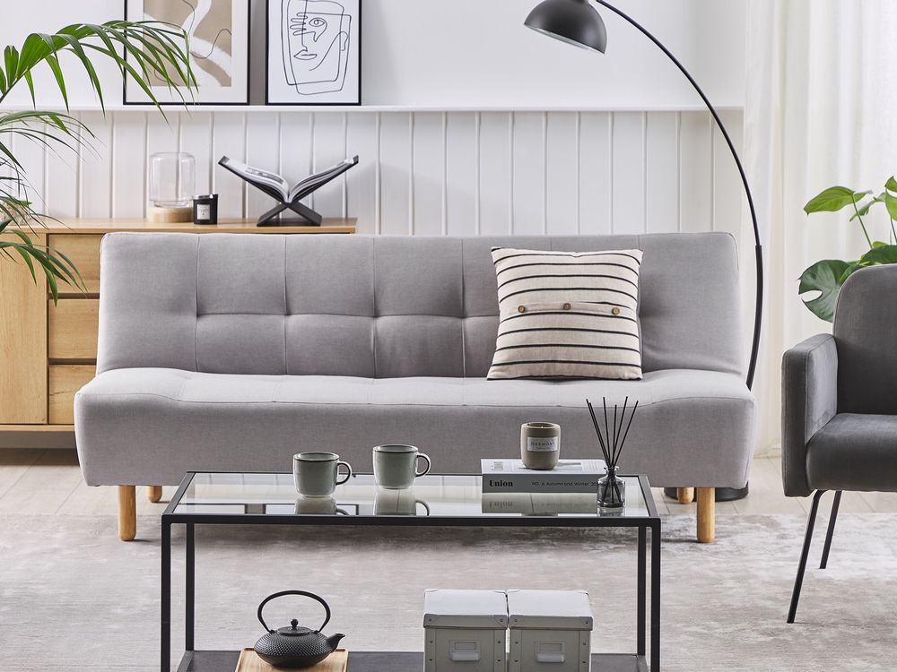 Sofa rozkładana jasnoszara ALSTEN