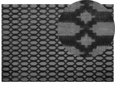 Viskózový koberec 160 x 230 cm tmavosivý CIZRE