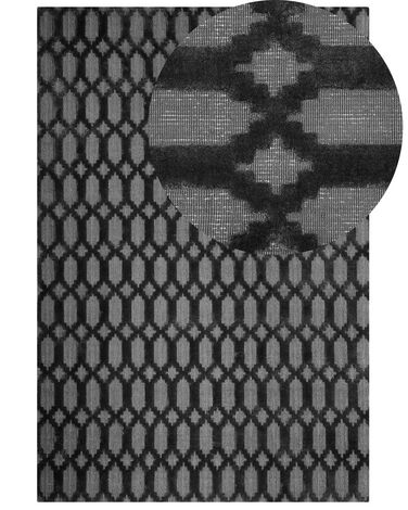Viskózový koberec 160 x 230 cm tmavosivý CIZRE