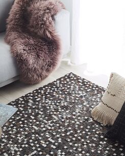 Matto lehmännahka ruskea/hopea 140 x 200 cm AKKESE