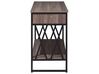 Konzolový stolík s 2 zásuvkami sivohnedé drevo/čierna AYDEN_729727