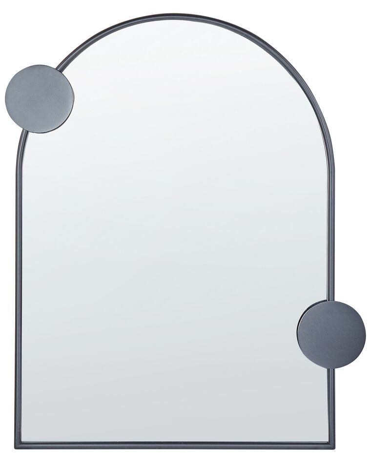 Specchio da parete metallo nero 69 x 80 cm AULON_900665