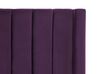 Lit double en velours violet avec banc coffre 160 x 200 cm NOYERS_794228