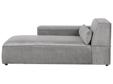 Right Hand Fabric Chaise Lounge Grey HELLNAR
