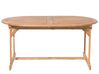Conjunto de jardín de madera de acacia mesa y 8 sillas con cojines gris/beige y sombrilla beige MAUI_696928