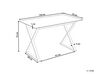 Glass Top Dining Table 120 x 70 cm White and Silver ATTICA_850504