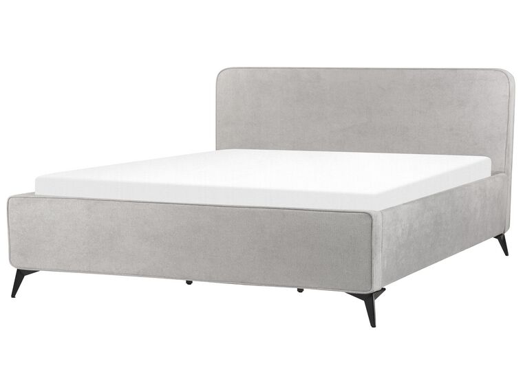 Fabric EU Super King Size Bed Light Grey VALOGNES_887874