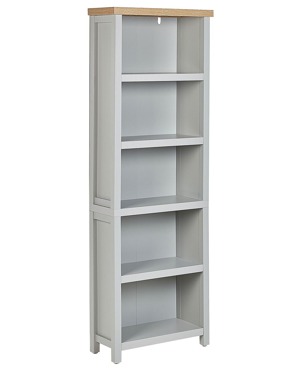 Libreria 5 ripiani legno chiaro e grigio 181 cm CLIO 