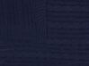 Couverture en coton 110 x 180 cm bleu marine ANAMUR_753211