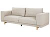 3 Seater Fabric Sofa Light Beige NIVALA_874118