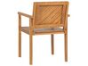Conjunto de 4 sillas de jardín de madera de acacia clara BARATTI_869028