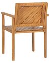 Conjunto de 4 cadeiras de jardim em madeira de acácia clara BARATTI_869028