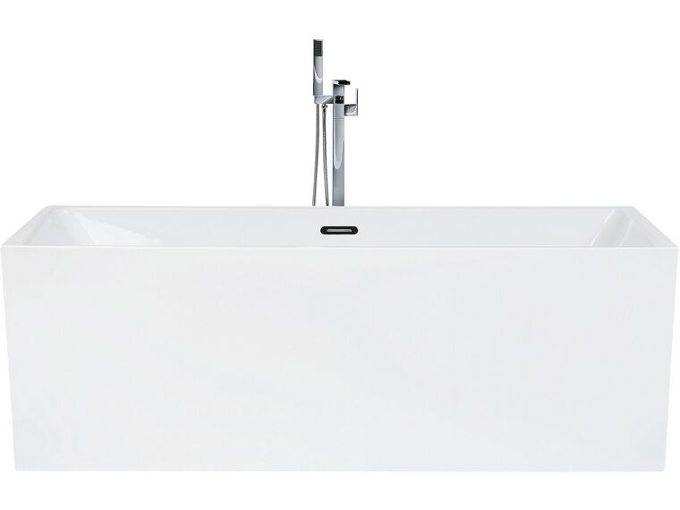 Bañera de acrílico blanco/plateado 170 x 81 cm RIOS_755546