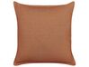 Set of 2 Linen Cushions 45 x 45 cm Orange SAGINA_838493