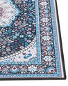 Teppich blau / schwarz 60 x 200 cm orientalisches Muster Kurzflor GEDIZ_886643