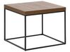 Tavolino da caffè legno scuro e metallo nero 60 x 60 cm DELANO_756716