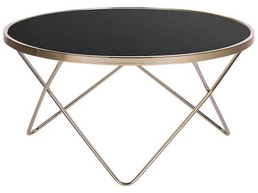 Coffee Table Black with Gold MERIDIAN II