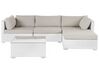 Lounge Set Rattan weiss 4-Sitzer modular Auflagen sandbeige SANO II_741327