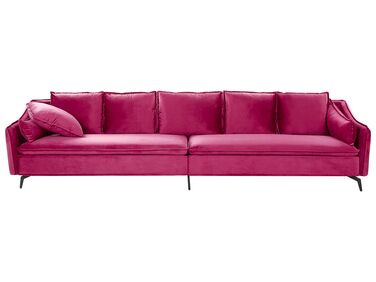 4-istuttava sohva sametti fuksia AURE