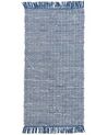 Teppich Baumwolle blau 80 x 150 cm Kurzflor BESNI_484177